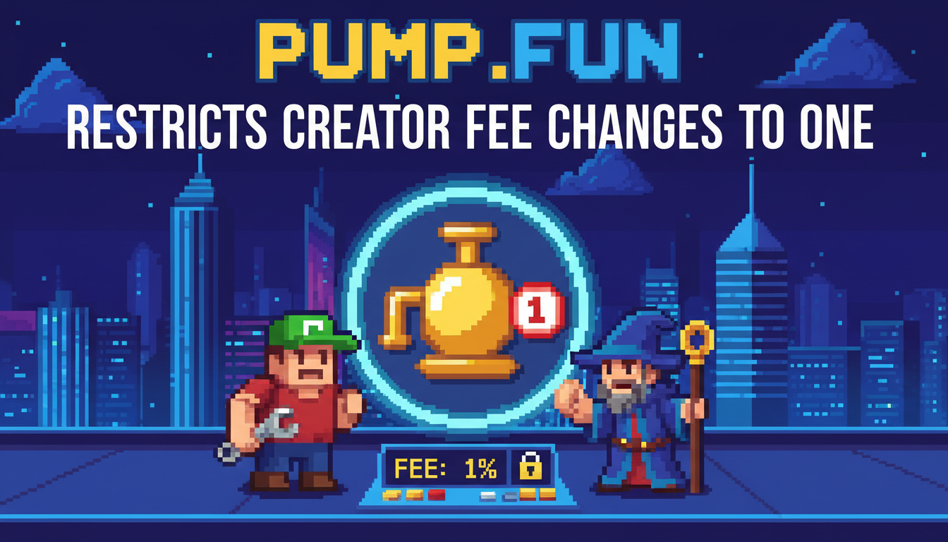Pump.fun Restricts Creator Fee Changes To One