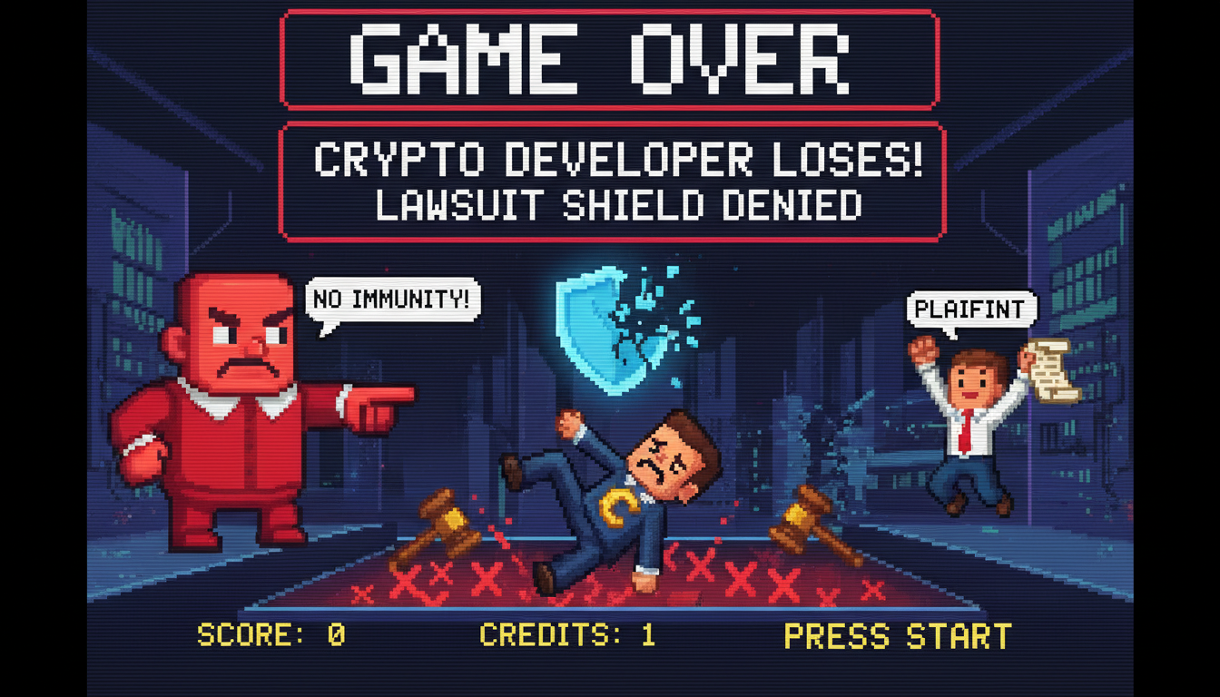 Crypto Developer Loses Bid for Lawsuit Protection
