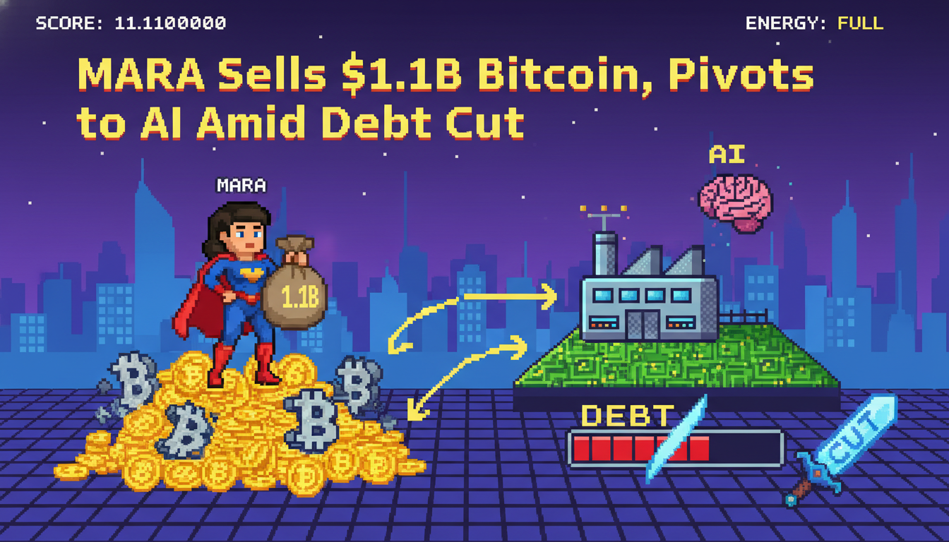 MARA Sells $1.1B Bitcoin, Pivots to AI Amid Debt Cut