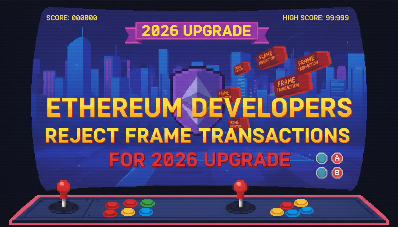 Ethereum Developers Reject Frame Transactions for 2026 Upgrade
