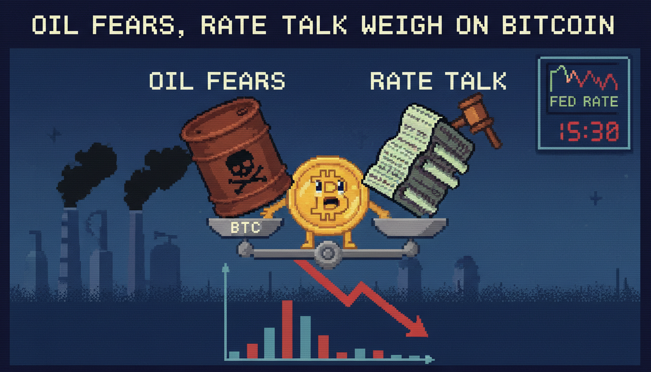 Oil Fears, Rate Talk Weigh on Bitcoin