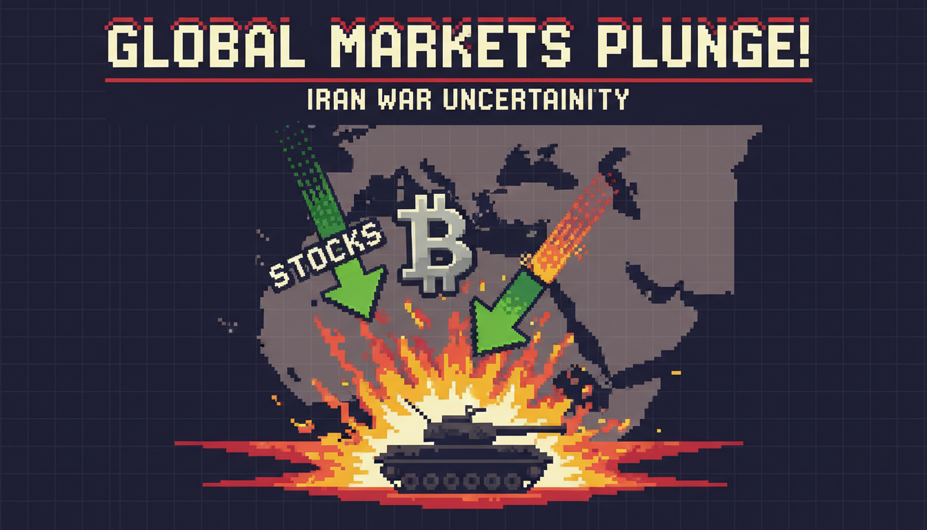 Crypto, Stocks Plunge Amid Iran War Uncertainty
