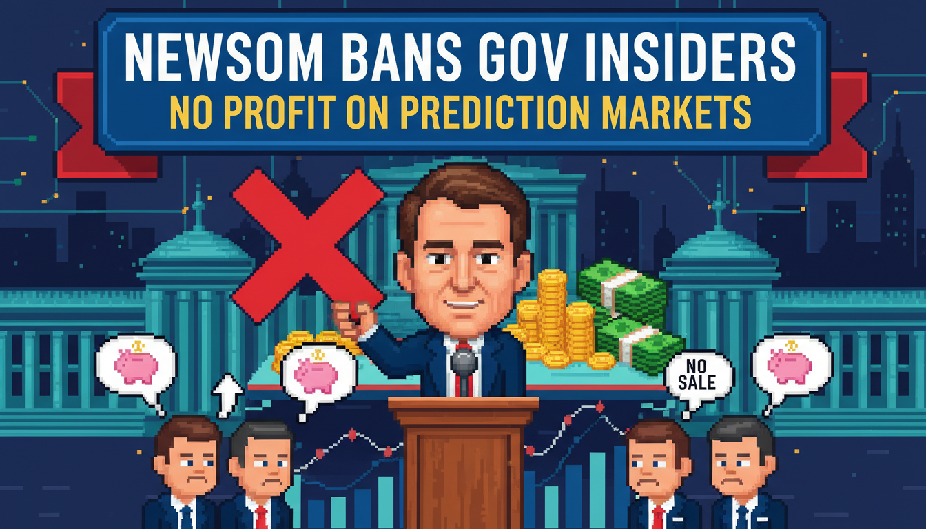 Newsom bans gov insiders from profiting on prediction markets.