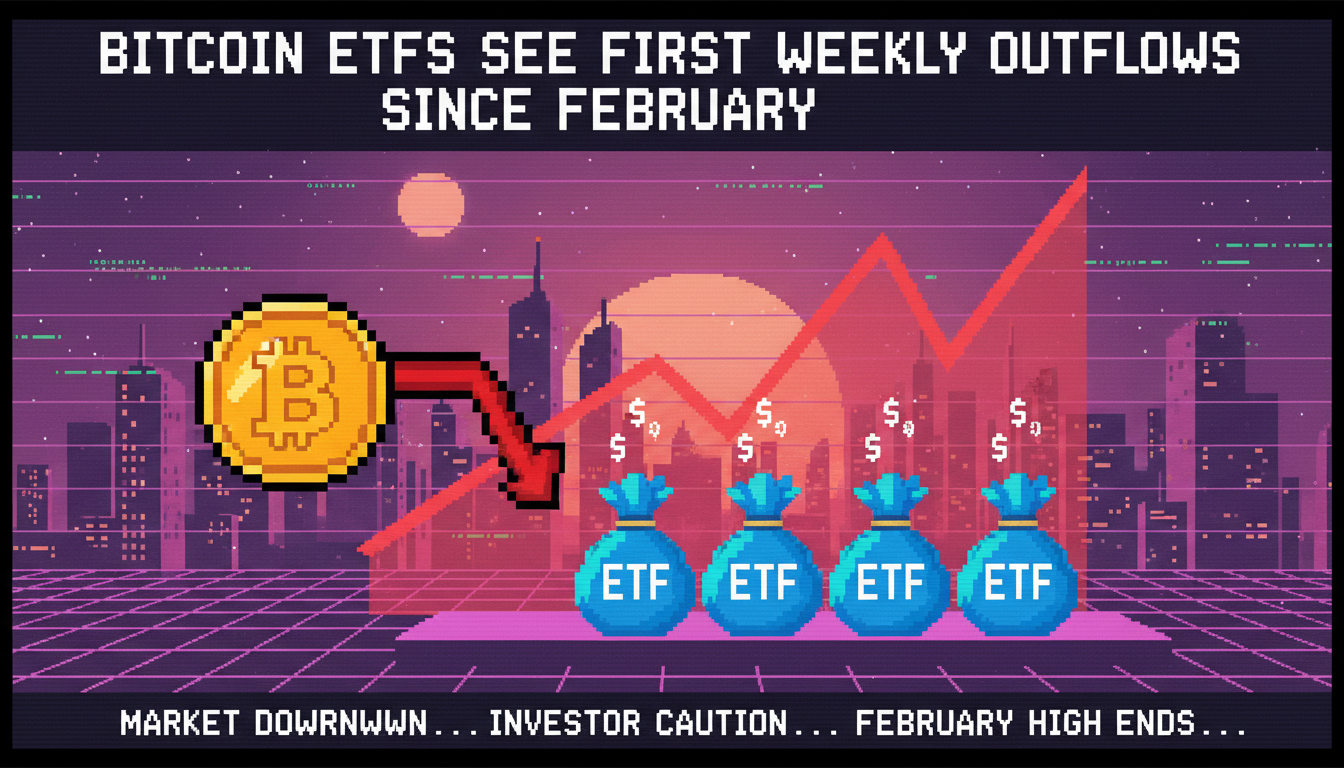 Bitcoin ETFs See First Weekly Outflows Since February