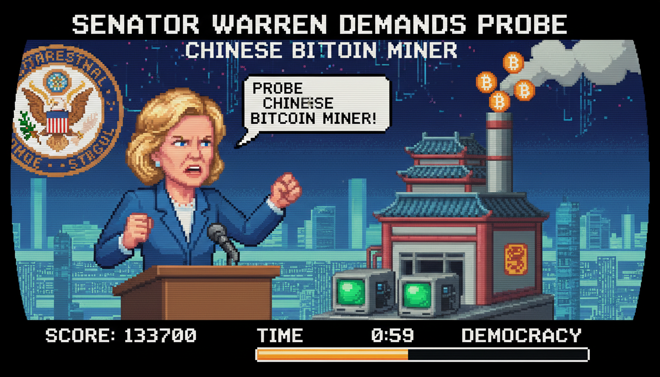 Senator Warren Demands Probe Into Chinese Bitcoin Miner