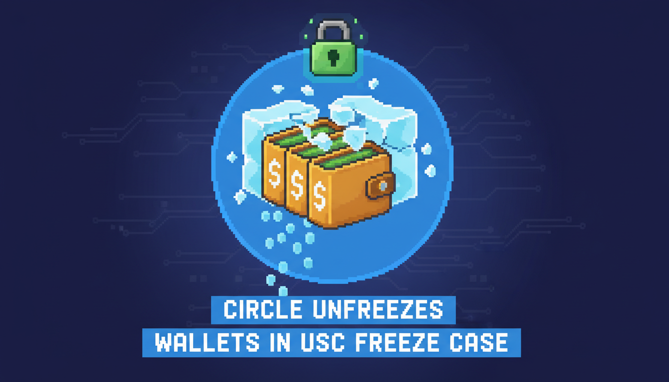 Circle unfreezes wallets in sealed USDC freeze case.