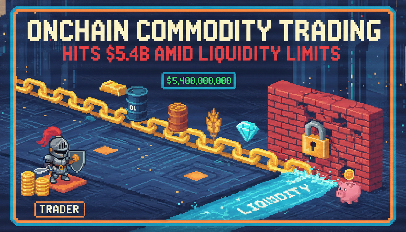 Onchain Commodity Trading Hits $5.4B Amid Liquidity Limits