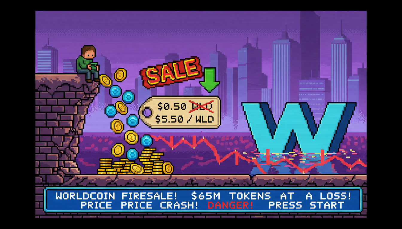 Worldcoin sells $65M tokens at discount as price hits record low