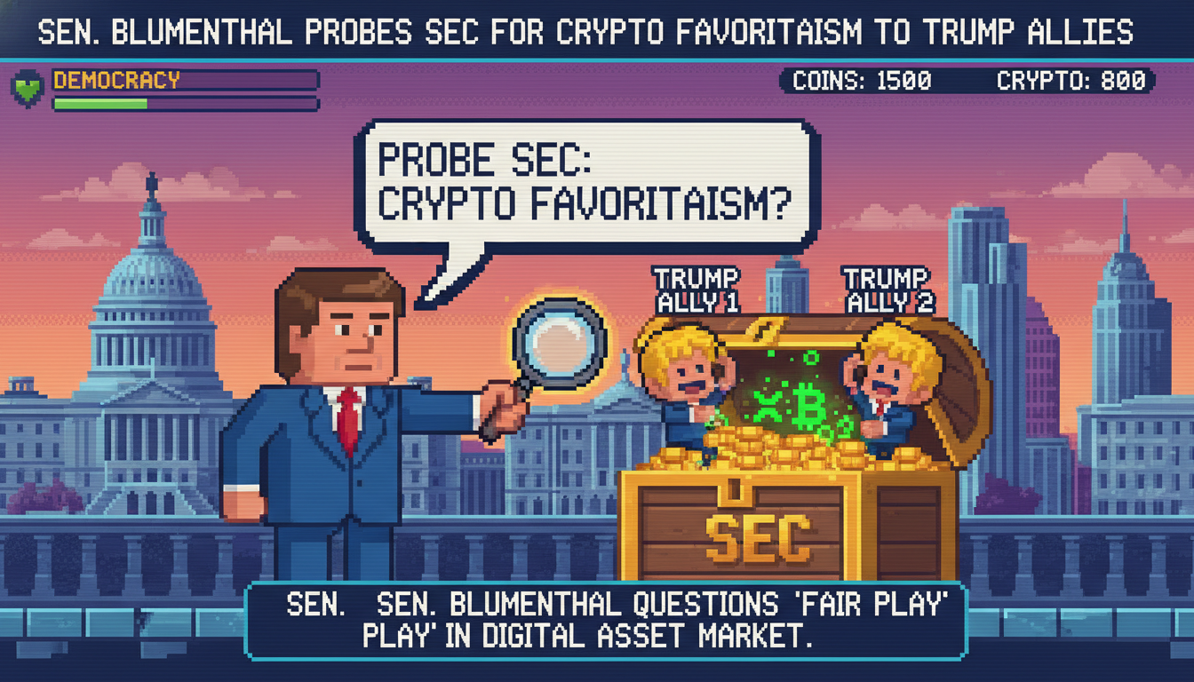 Sen. Blumenthal Probes SEC for Crypto Favoritism to Trump Allies
