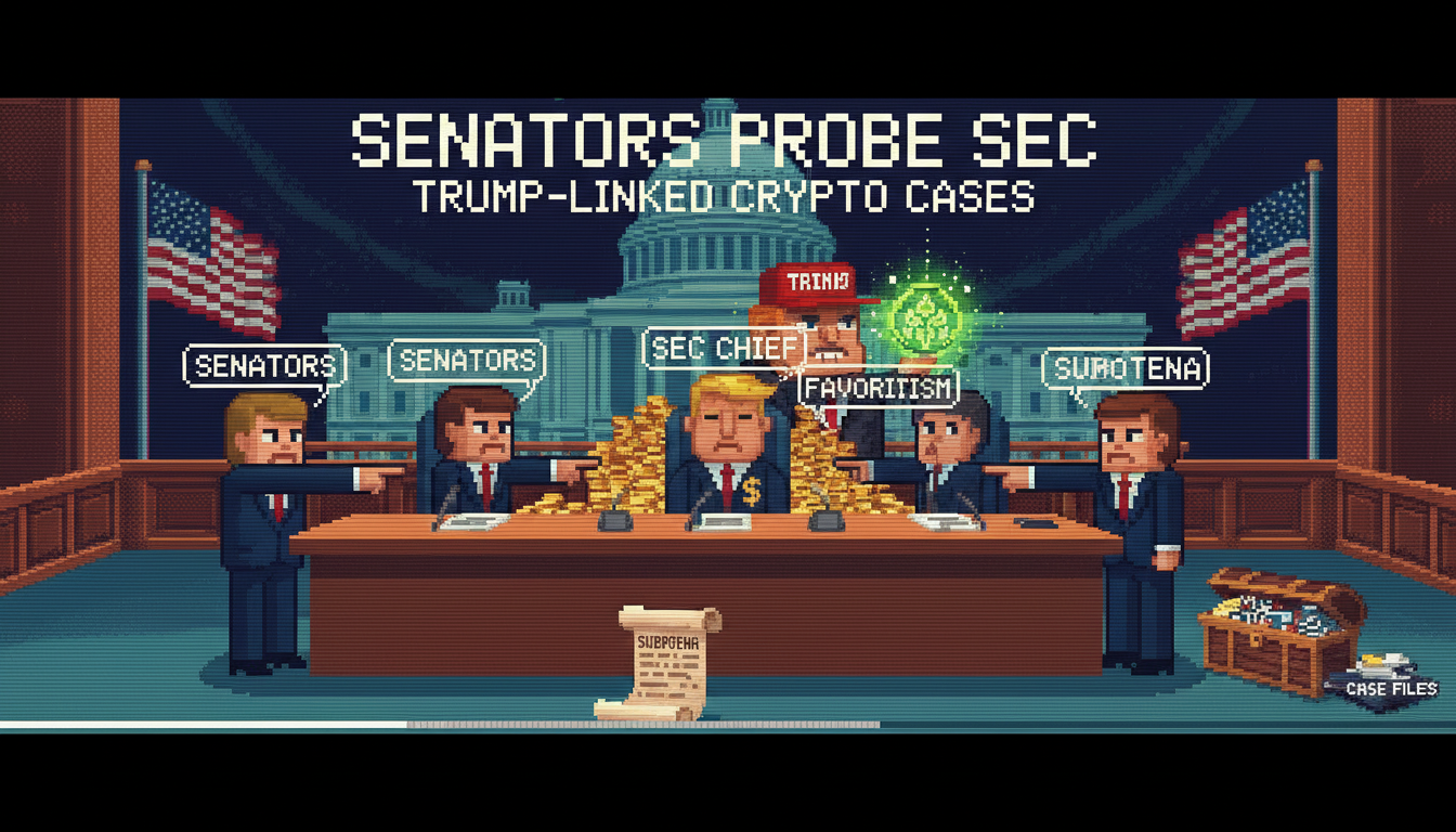 Senators Probe SEC Over Favoritism in Trump-Linked Crypto Cases