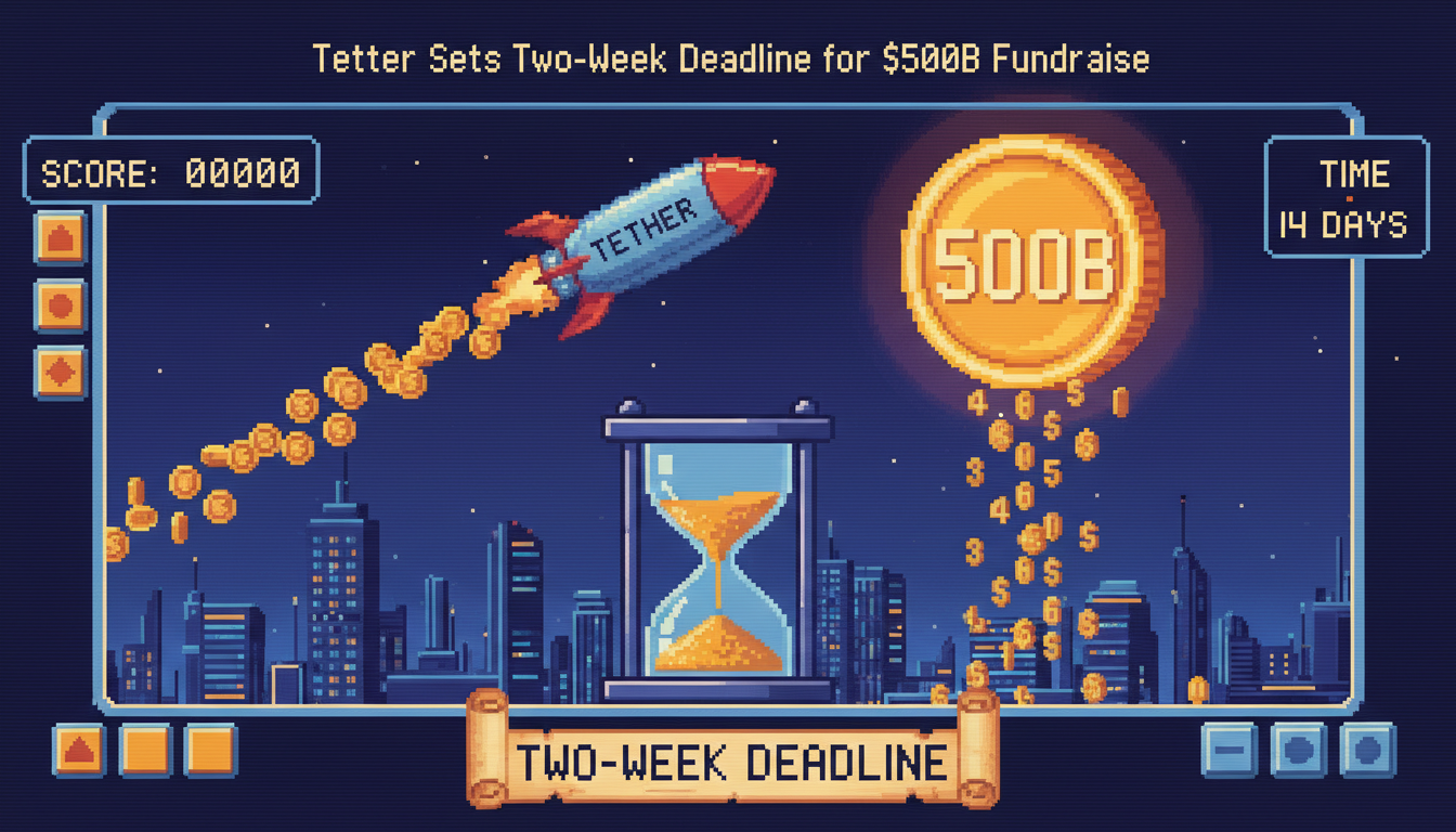 Tether Sets Two-Week Deadline for $500B Fundraise