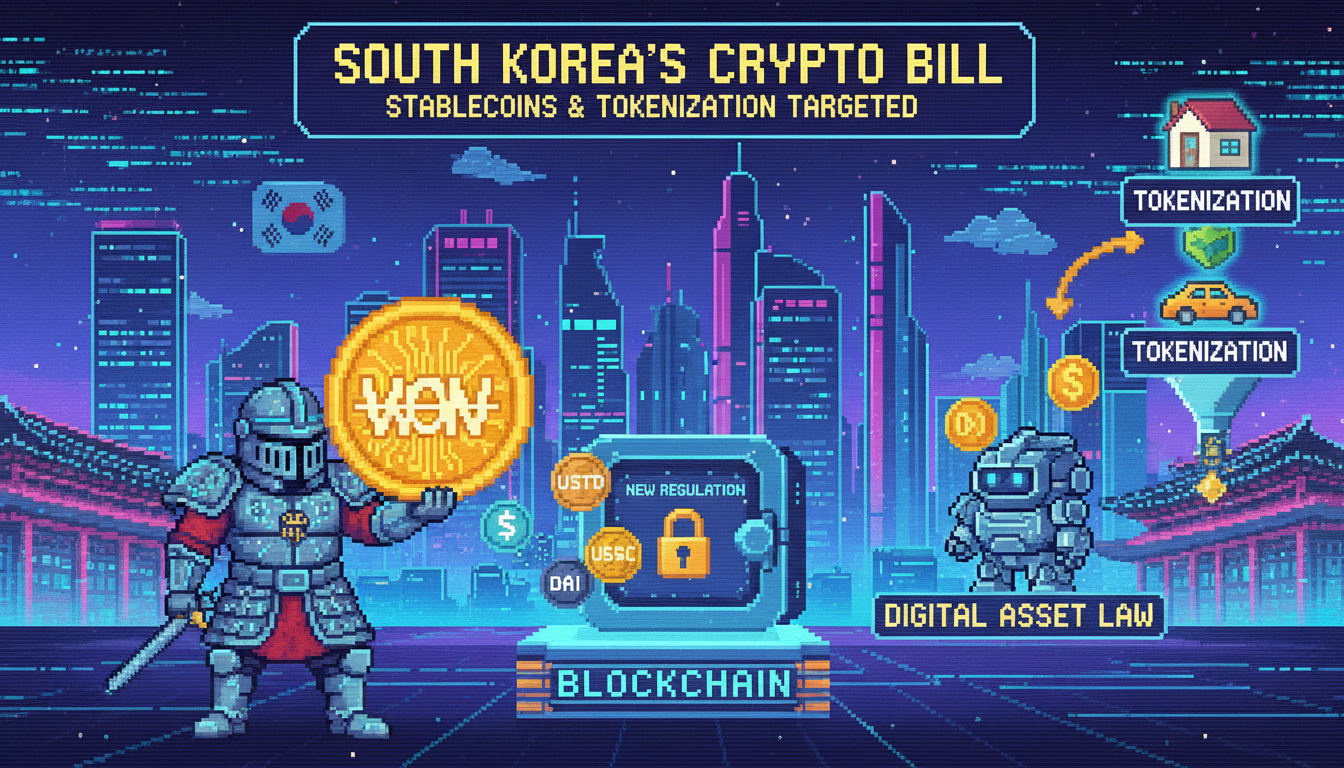 South Korea's new crypto bill targets stablecoins, tokenization