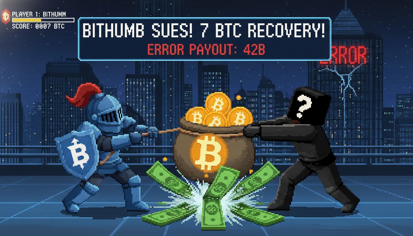 Bithumb Sues to Recover 7 Bitcoin From $42B Payout Error