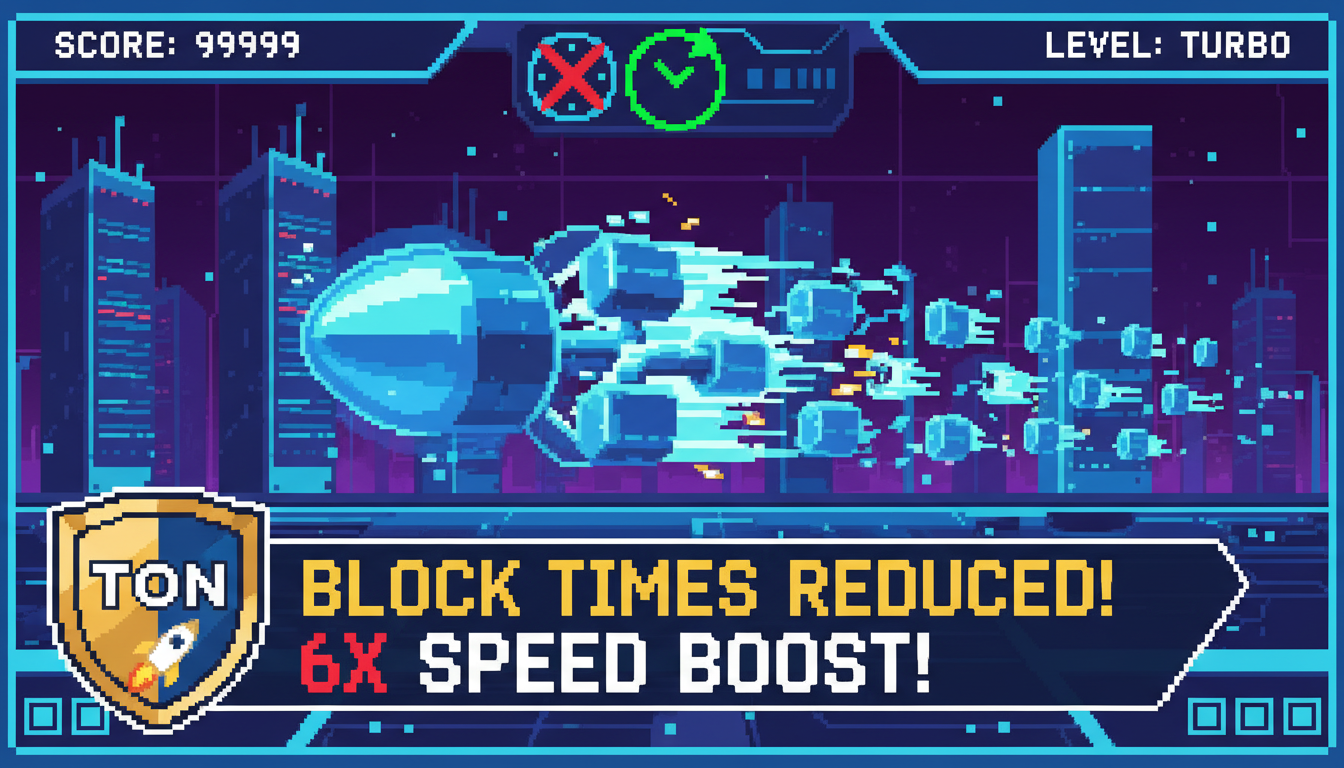TON Blockchain Cuts Block Times, Boosts Speed 6-Fold