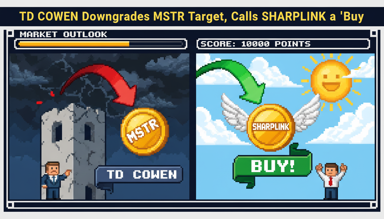 TD Cowen Downgrades MSTR Target, Calls Sharplink a 'Buy'