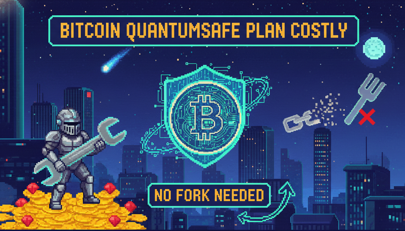 Bitcoin QuantumSafe Plan Costly, No Fork Needed