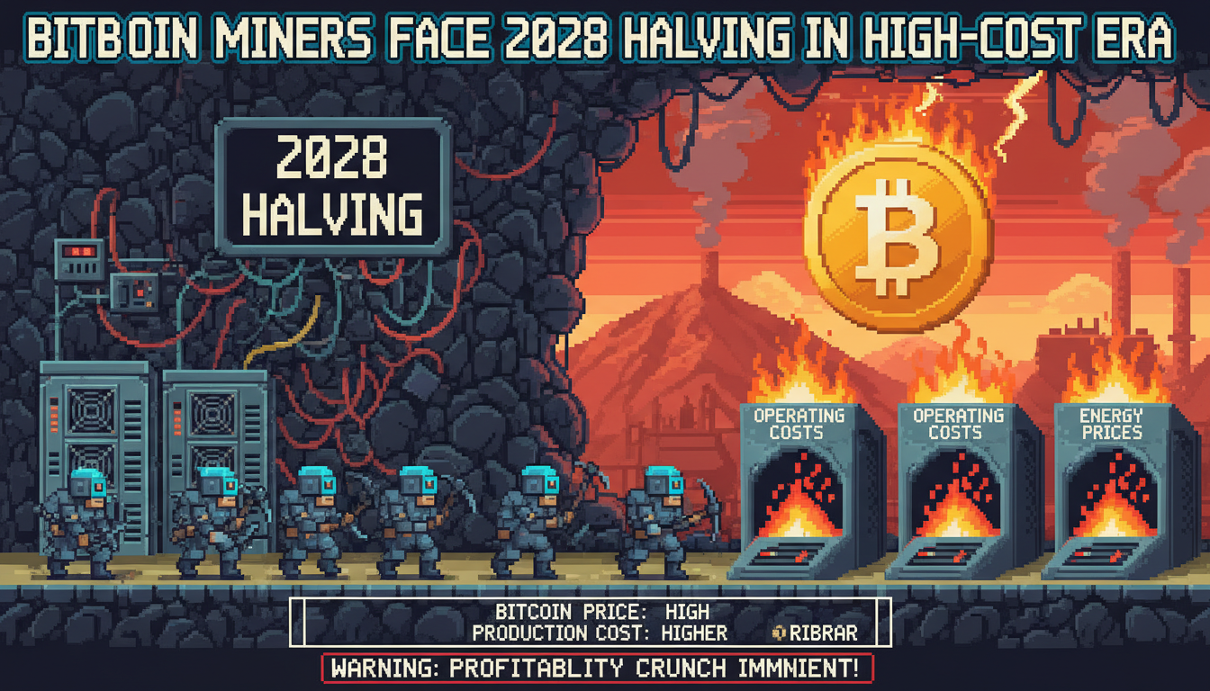 Bitcoin Miners Face 2028 Halving in High-Cost Era