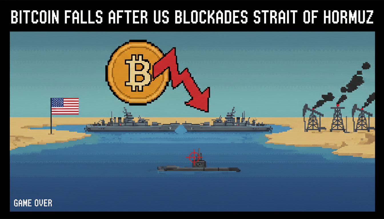 Bitcoin Falls After US Blockades Strait of Hormuz