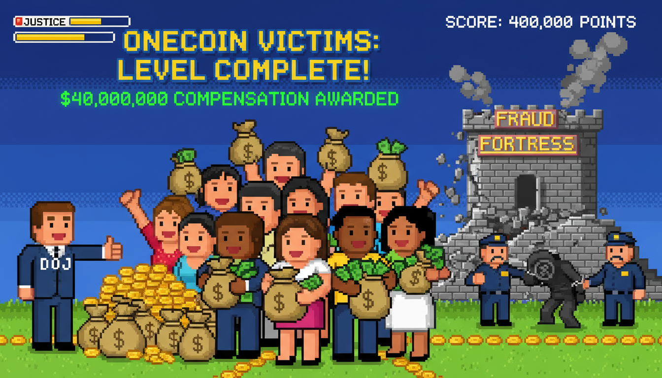 OneCoin Victims to Get $40M in DOJ Compensation