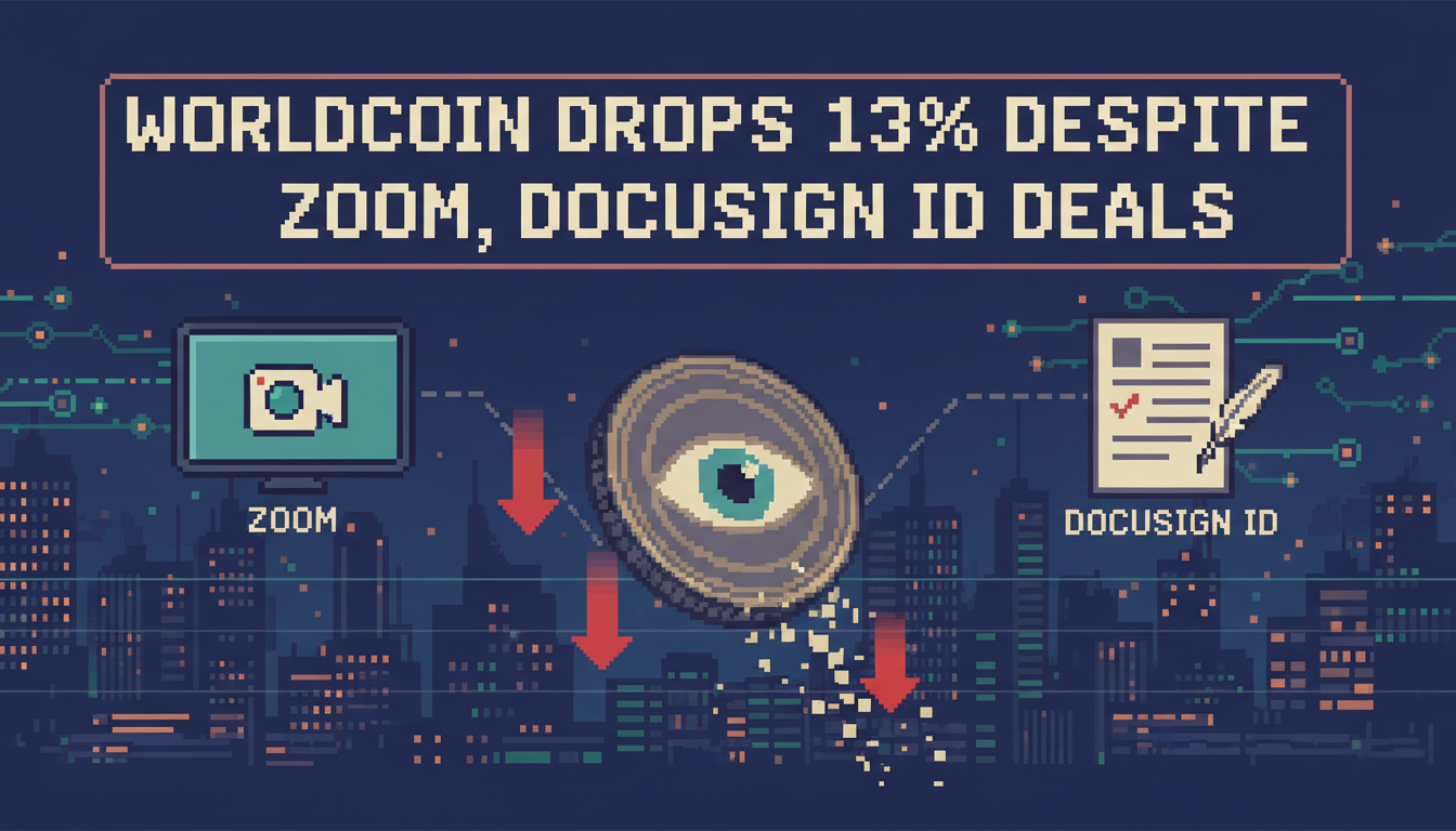 Worldcoin Drops 13% Despite Zoom, Docusign ID Deals