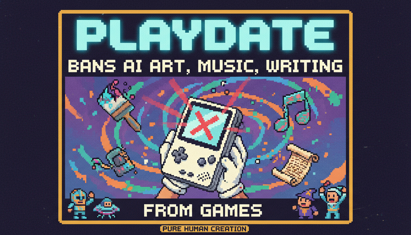 Playdate Bans AI Art, Music, Writing from Games