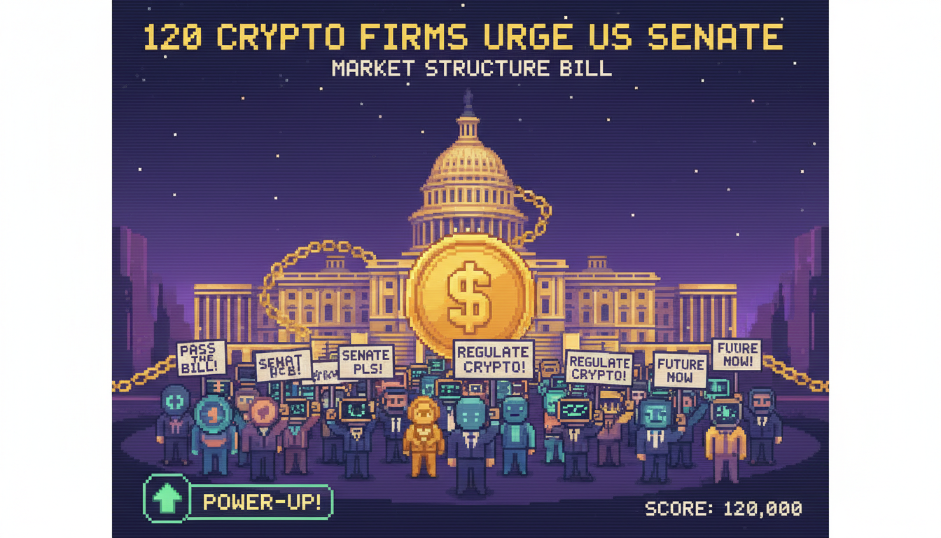 120 Crypto Firms Urge US Senate to Pass Market Structure Bill