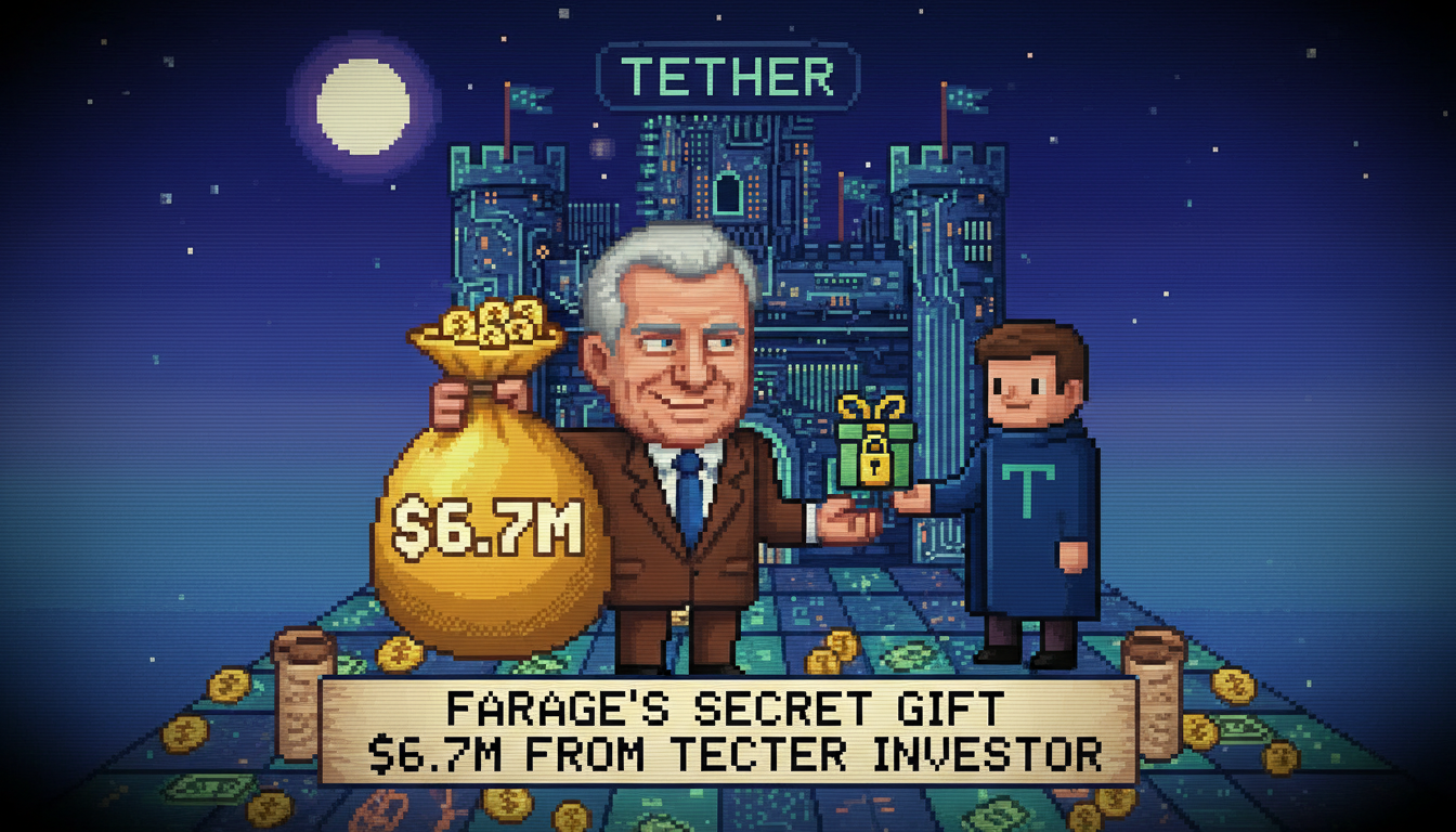 Farage’s Secret $6.7M Gift From Tether Investor Revealed