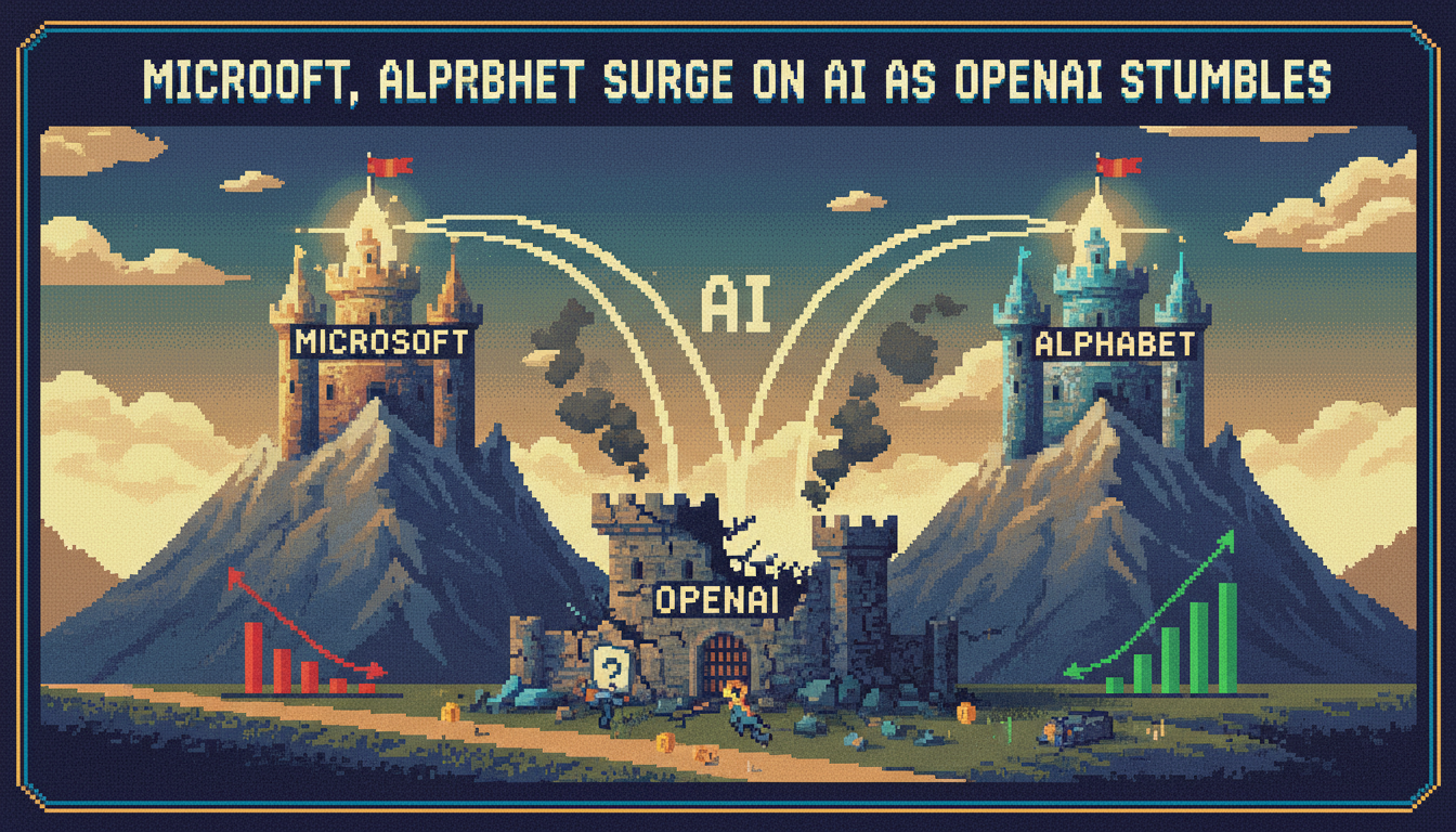 Microsoft, Alphabet Surge on AI as OpenAI Stumbles