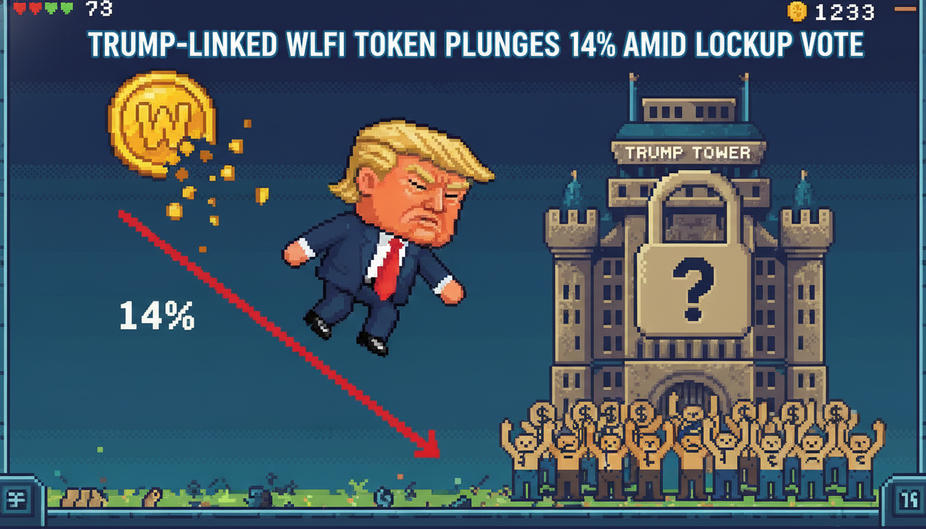 Trump-Linked WLFI Token Plunges 14% Amid Lockup Vote