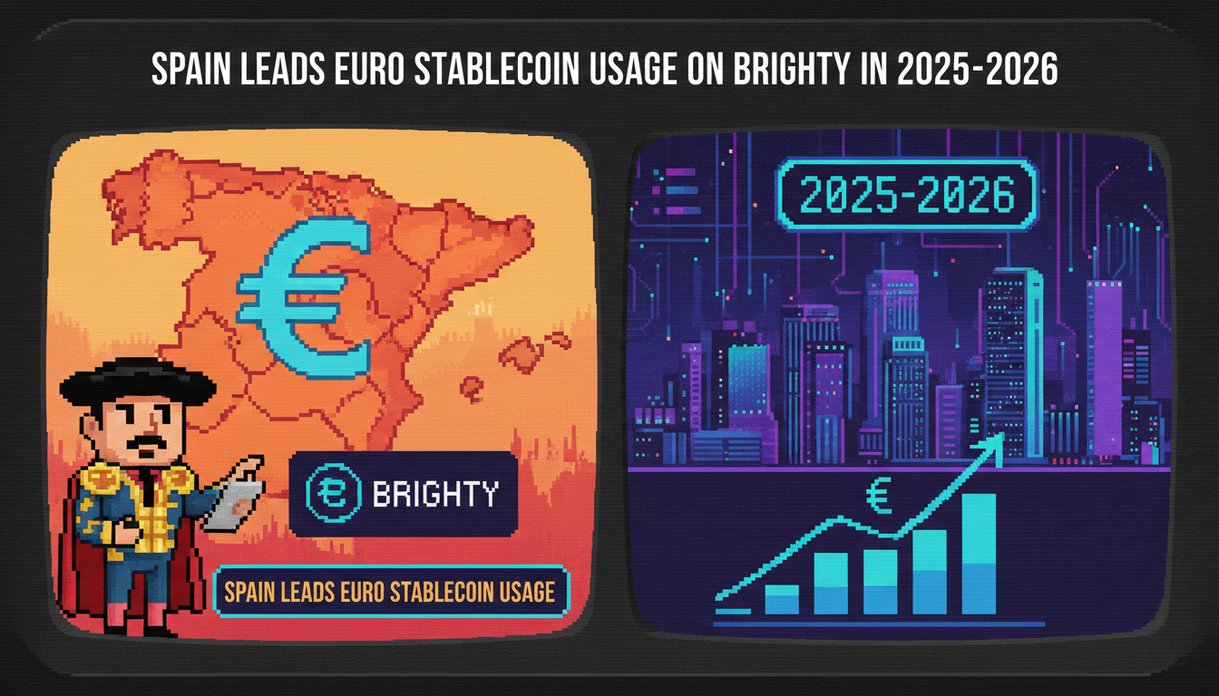 Spain leads euro stablecoin usage on Brighty in 2025-2026