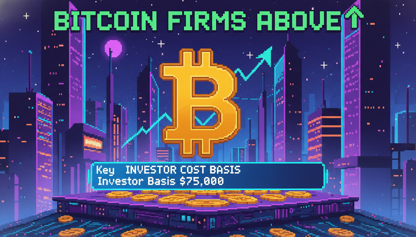Bitcoin Firms Above Key $75,000 Investor Cost Basis Cluster