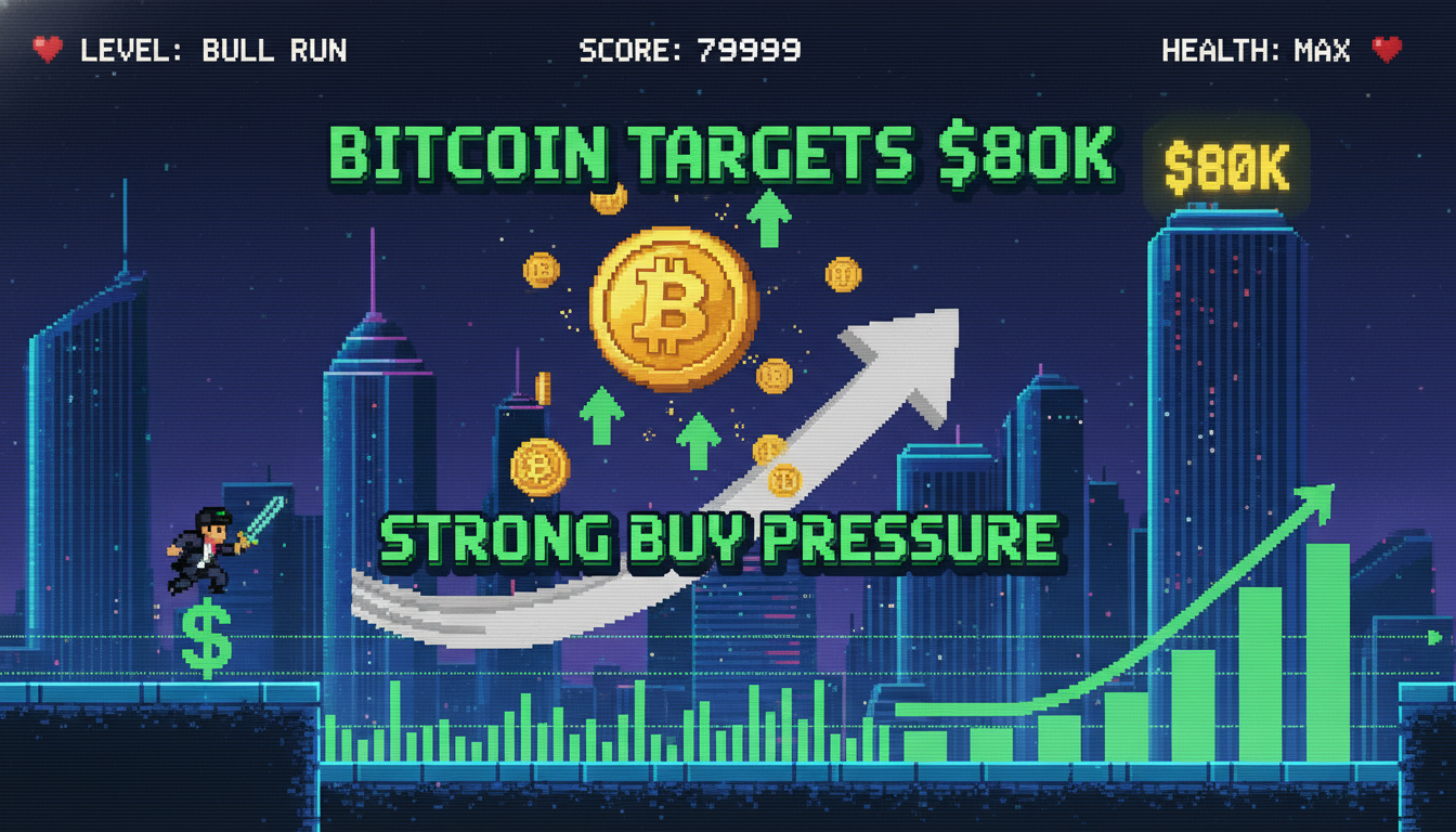 Bitcoin Targets $80K As Data Signals Strong Buy Pressure