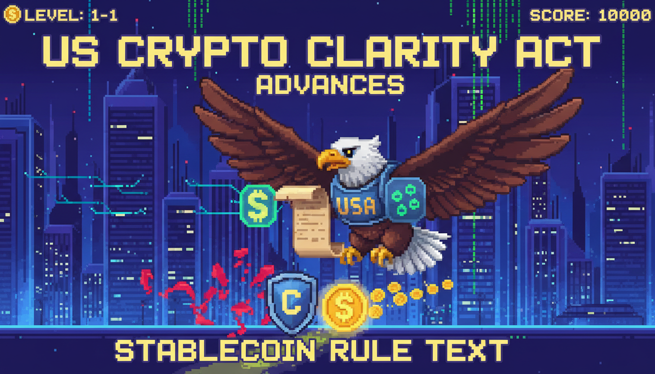 US Crypto CLARITY Act Advances With Stablecoin Rule Text