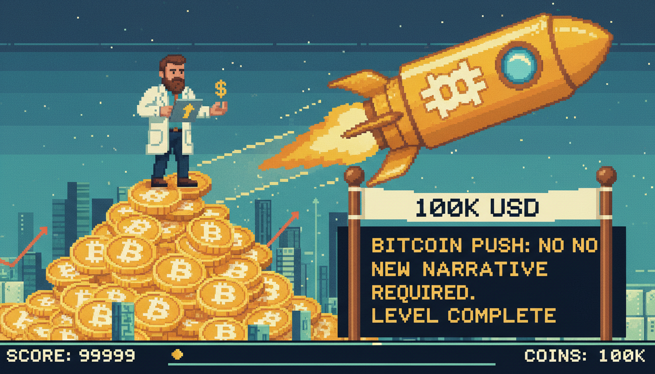 Analyst: Bitcoin's $100K Push Needs No New Narrative