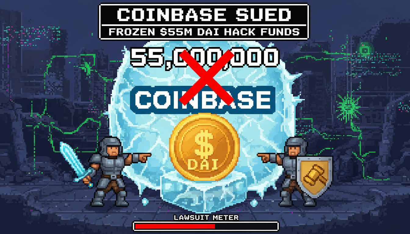 Coinbase sued over frozen $55M DAI hack funds