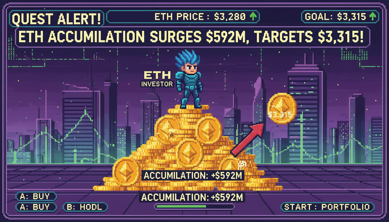 ETH Accumulation Surges $592M, Targets $3,315