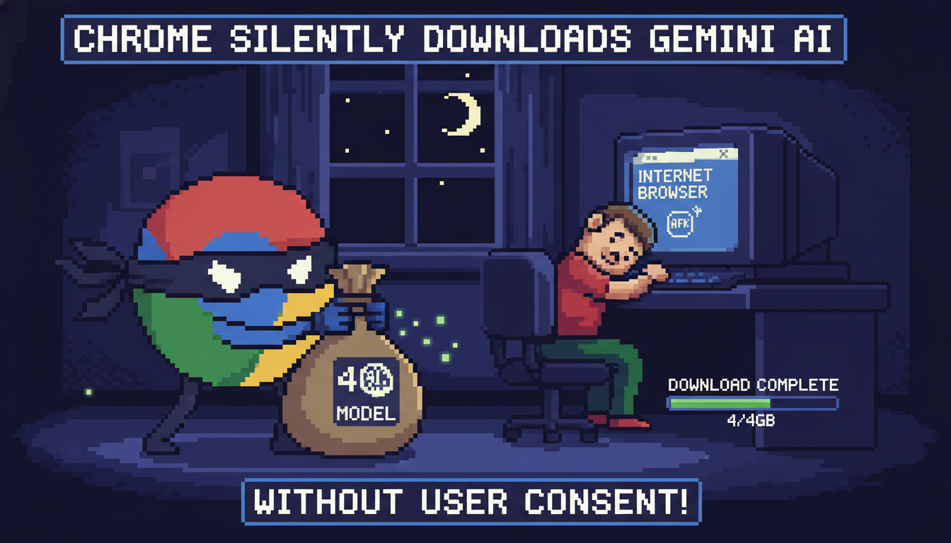 Chrome Silently Downloads 4GB Gemini AI Model Without User Consent