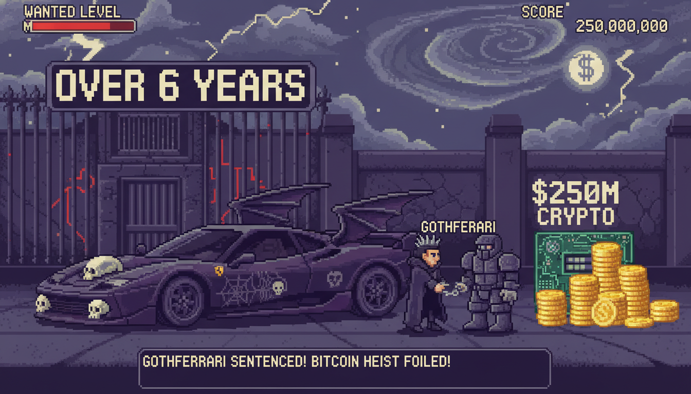 “GothFerrari” Gets Over 6 Years for $250M Crypto Heist