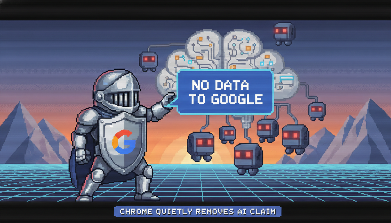 Chrome quietly removes "no data to Google" AI claim