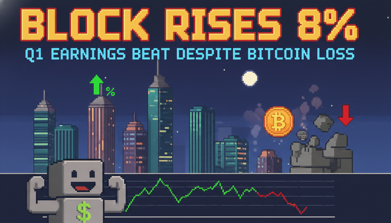 Block Rises 8% After Q1 Earnings Beat Despite Bitcoin Loss