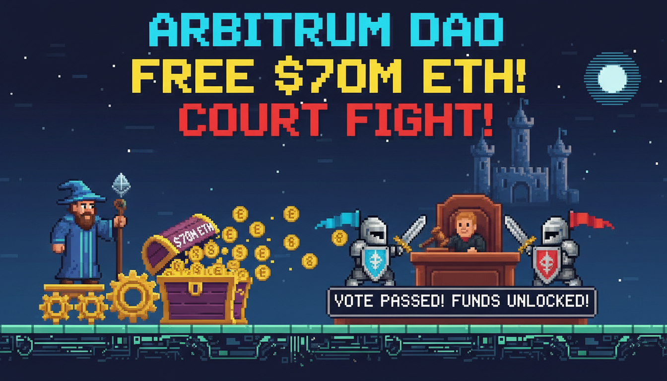 Arbitrum DAO votes to free $70M ETH amid court fight.