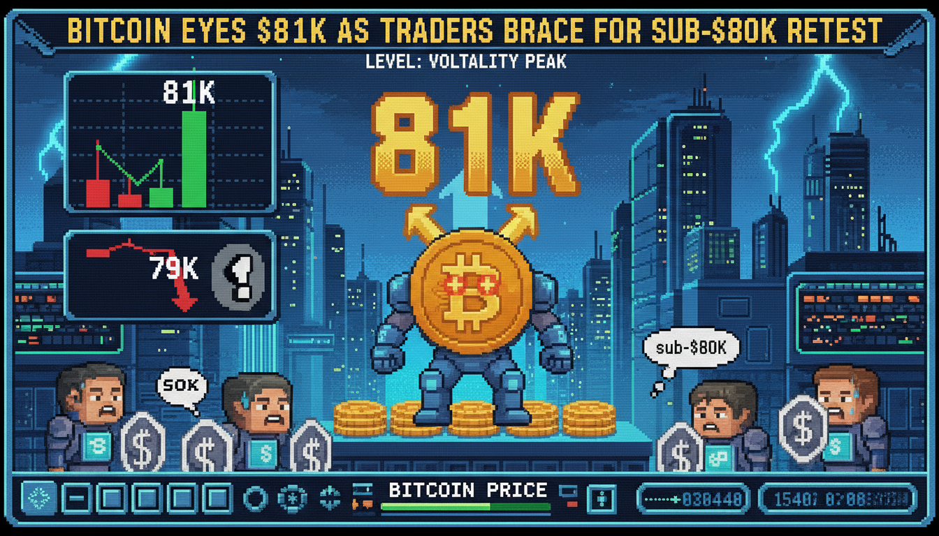 Bitcoin Eyes $81K as Traders Brace for Sub-$80K Retest