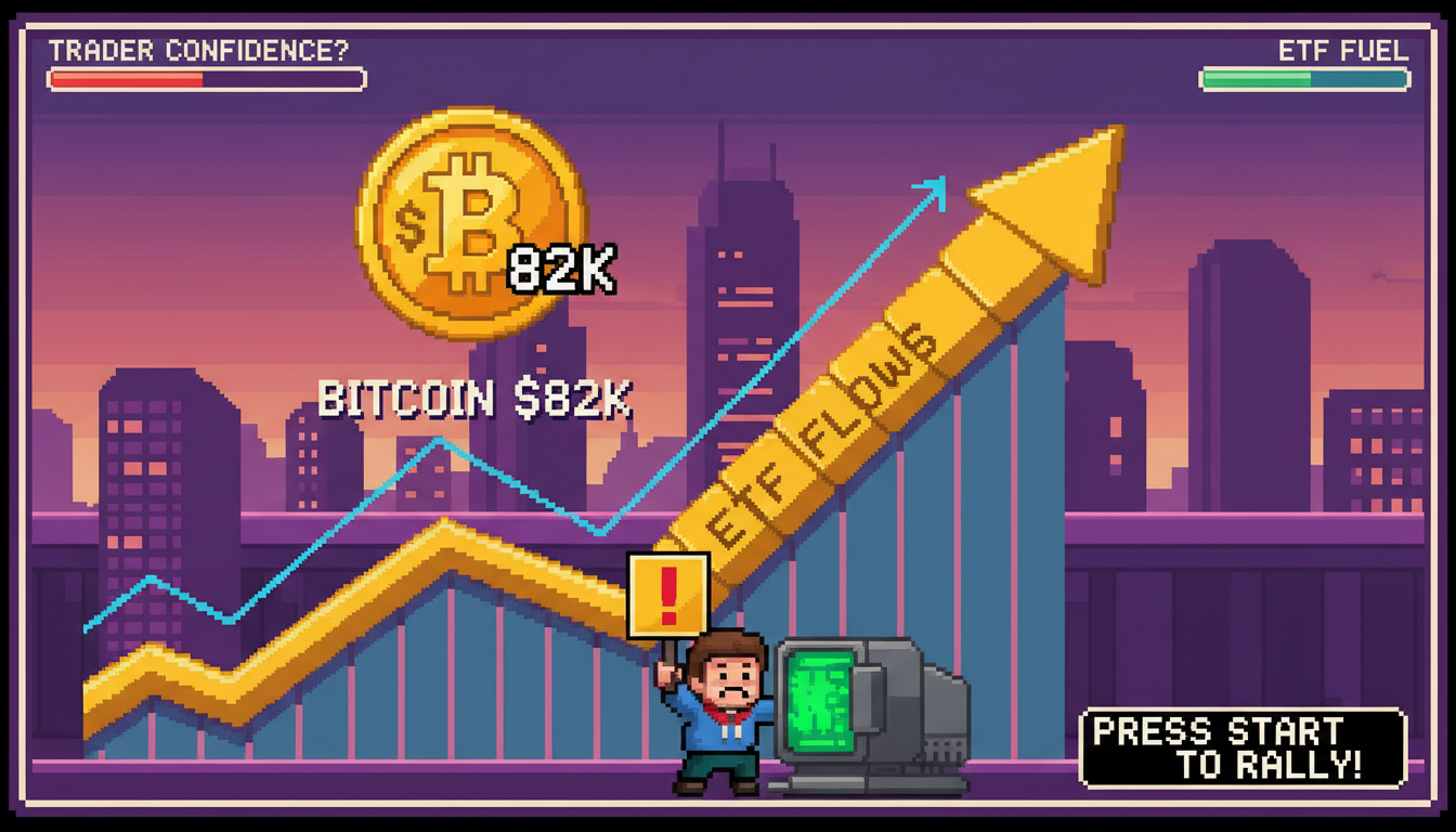 Bitcoin Hits $82K Amid Trader Caution, ETF Flows Key for Rally