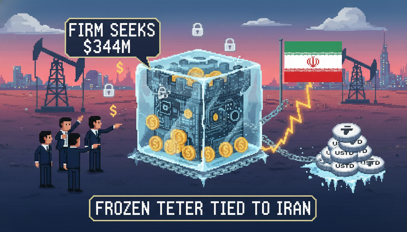 Firm seeks $344M in frozen Tether tied to Iran