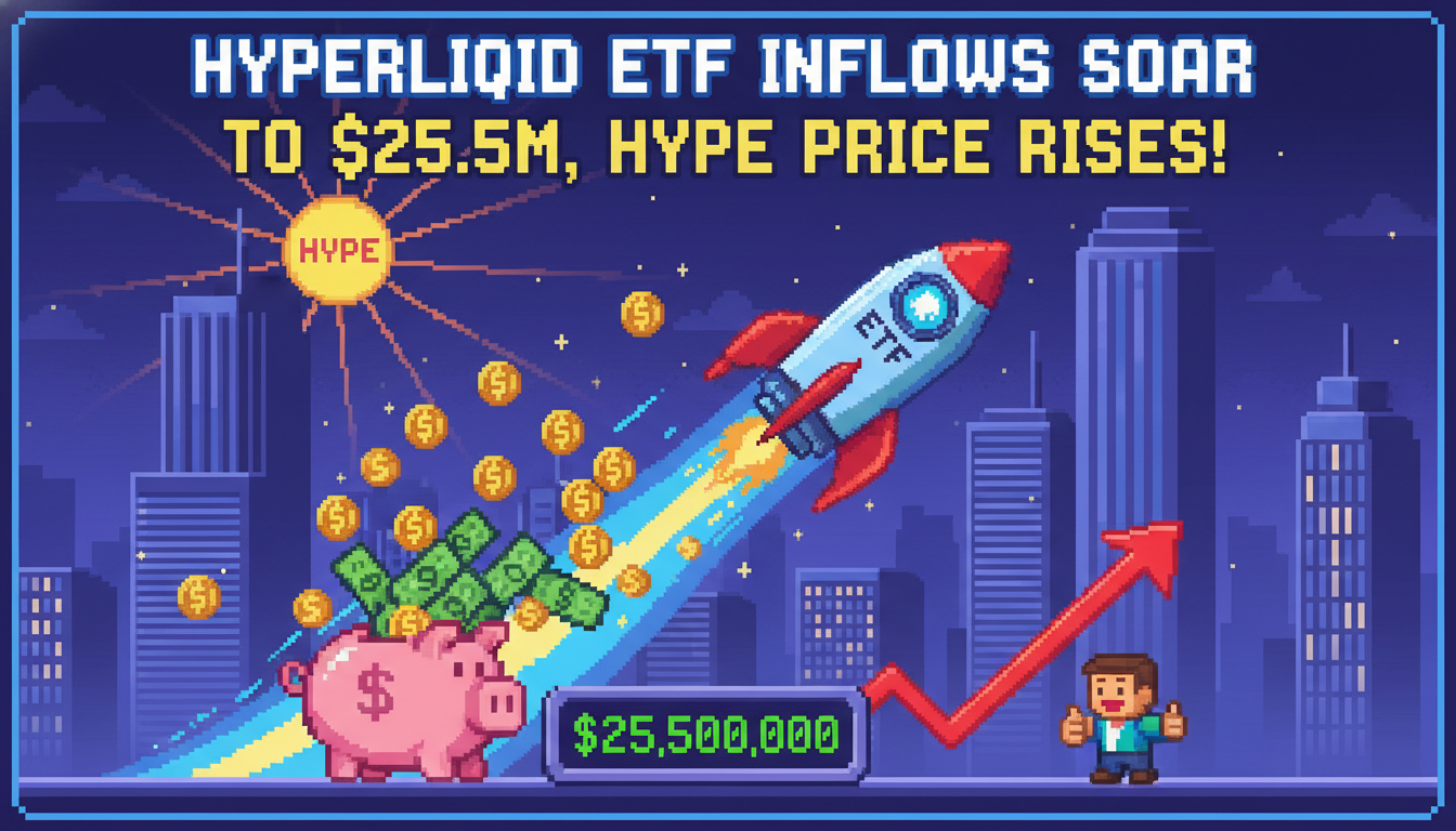 Hyperliquid ETF Inflows Soar to $25.5M, HYPE Price Rises