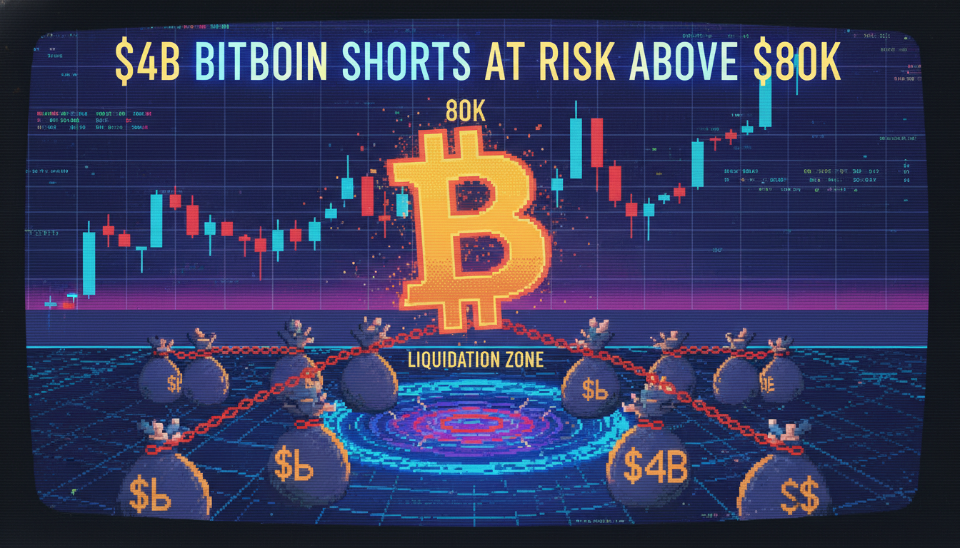 $4B Bitcoin Shorts at Risk Above $80K