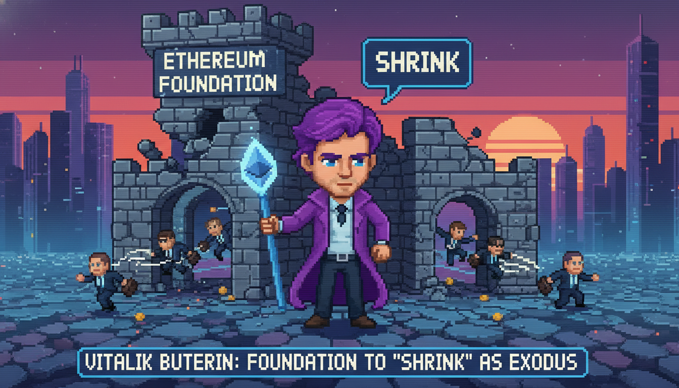 Vitalik Buterin: Ethereum Foundation to "Shrink" as Top Exodus
