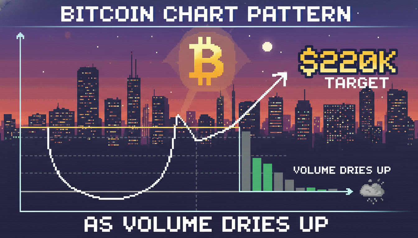 Bitcoin Chart Pattern Targets $220K as Volume Dries Up