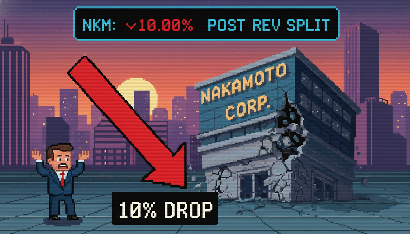 Nakamoto Stock Drops 10% Post Reverse Stock Split