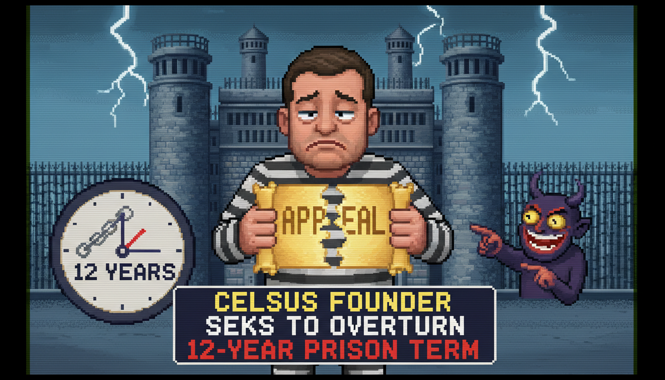 Celsius Founder Seeks to Overturn 12-Year Prison Term